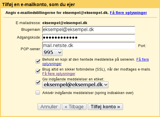 Support-værktøjer og diagnosticering